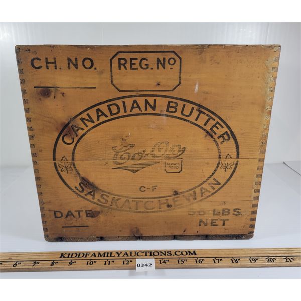 CO-OP CANADIAN BUTTER WOOD CRATE