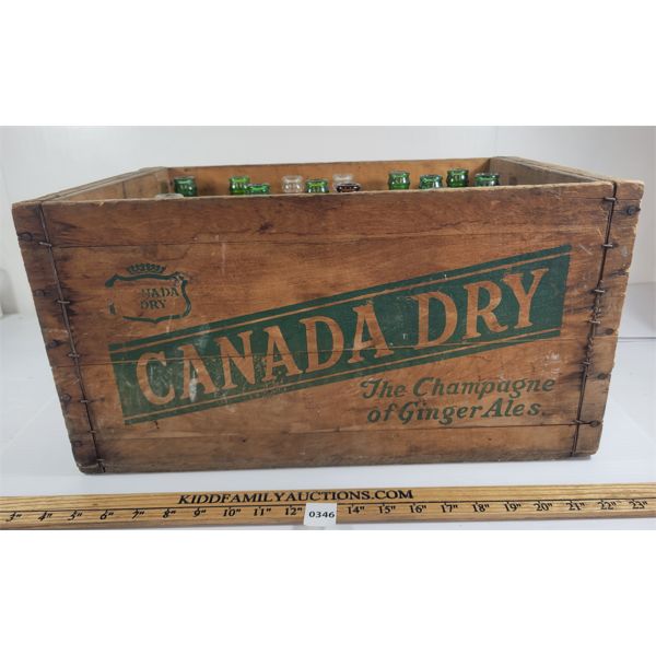 CANADA DRY CRATE W/ QTY OF BOTTLES