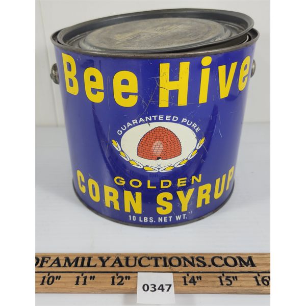 BEE HIVE CORN SYRUP TIN