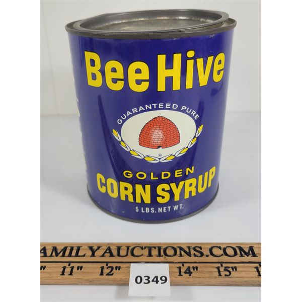 BEE HIVE CORN SYRUP TIN