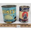 LOT OF 2 - PURE HONEY & BORDEN'S MALTED MILK TIN CANS