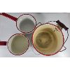 Image 3 : LOT OF 2 - ENAMEL WARE - DOUBLE BOILER & STOVE POT W/ LIDS