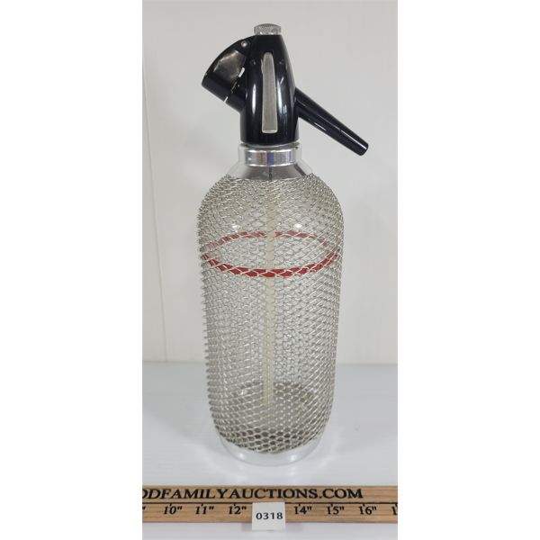 SELTZER BOTTLE W/ MESH PROTECTIVE SLEEVE