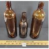 Image 2 : LOT OF 3 - AMBER BOTTLES - INCL IBC ROOT BEER & MALT WHISKEY