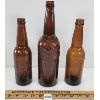 Image 1 : LOT OF 3 - EMBOSSED AMBER BREWERY BOTTLES - INCL THE CHRISTIAN MOERLE IN BREWING CO., ETC.