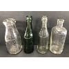 Image 4 : LOT OF 4 - MISC EMBOSSED BOTTLES - INCL LISTERINE, SCHWEPPES & DAIRY