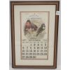Image 1 : 1914 J. D. ROWLAND'S FRAMED CALENDAR