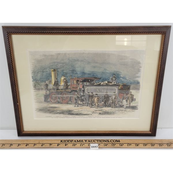 G. STEPHENSON NO. 67 LOCOMATIVE - FRAMED PRINT 