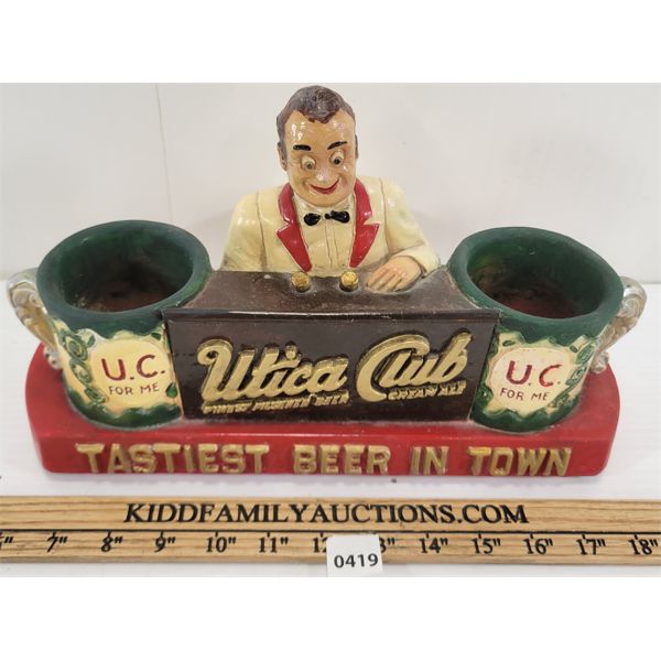 UTICA CLUB PLASTER BEER DISPLAY 