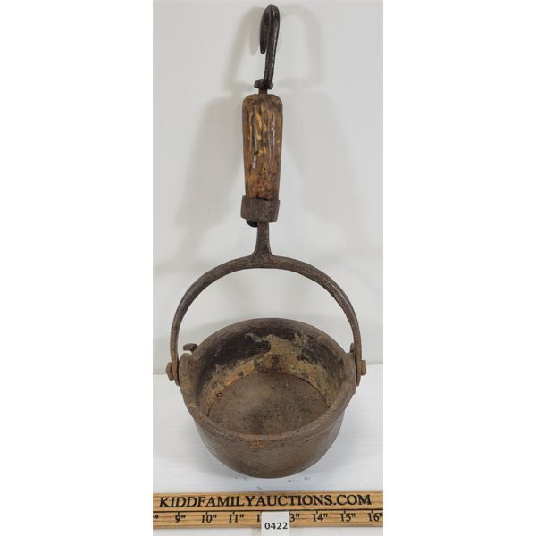 CAST IRON HANGING FIREPIT POT 