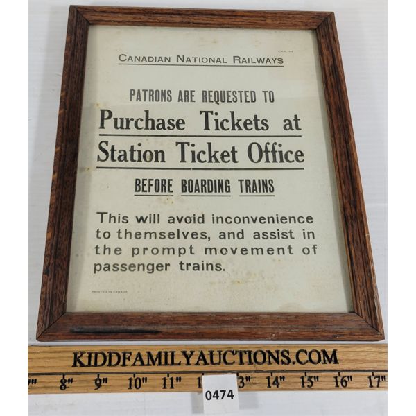 LOT OF 3 - CANADIAN NATIONAL RAILWAY NOTICE SIGNS 