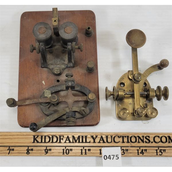 LOT OF 2 - MORSE CODE TELEGRAPH KEYS 