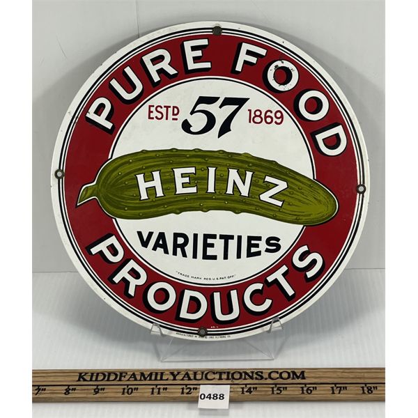 PURE FOOD PRODUCTS HEINZ SIGN - VINTAGE REPRO