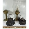 Image 1 : LOT OF 5 - H.L. PIPER CPR LAMPS - CHIMNEY - TIN COFFE POT, ETC. 