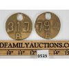 Image 1 : LOT OF 2 - BRASS ID TAGS
