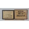 Image 1 : LOT OF 2 - FRAMED NOTICES - INCL PROHIBITED TO LOITER & BANQUET PERMITS