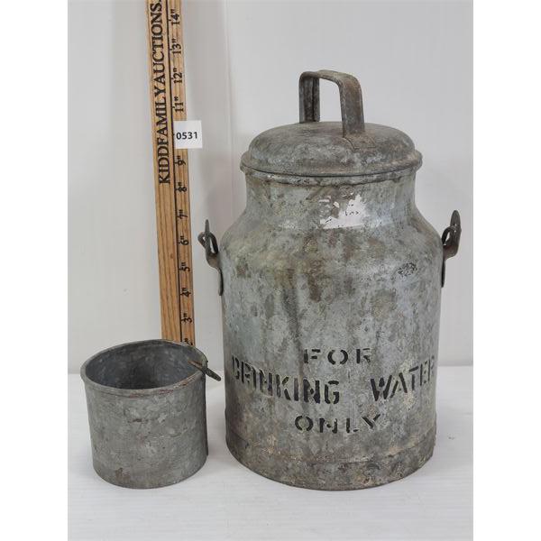 CPR GALVANIZED WATER CAN W/ CUP