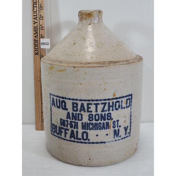 AUG. BAETZHOLD AND SONS JUG - BUFFALO, NY.