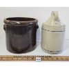 Image 4 : LOT OF 2 - E. L. FARRAR 1GAL OPEN TOP CROCK & BREWERY STONEWARE JUG