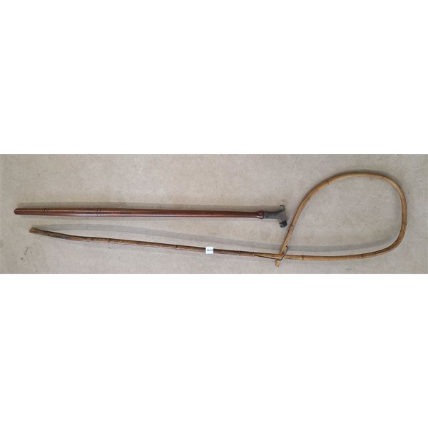 LOT OF 2 - RAILROAD MAIL BAG CATCHER & LANTERN HOOK