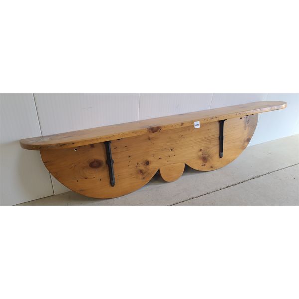 LOT OF 2 - PINE DISPLAY SHELF & CHAIR - SEE ALL PICS