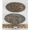 Image 1 : LOT OF 2 - 1905-1906 BRASS RAILROAD PLAQUES