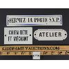 Image 1 : LOT OF 3 - FRENCH DOOR SIGNS - PORCELAIN