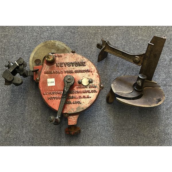 LOT OF 2 - KEYSTONE RAILROAD TOOLS - GRINDER & N.R.S. CO STERLING SLICER 