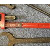 Image 2 : JOB LOT - ANTIQUE TOOLS - INCL CNR MONKEY WRENCHES, ETC. 