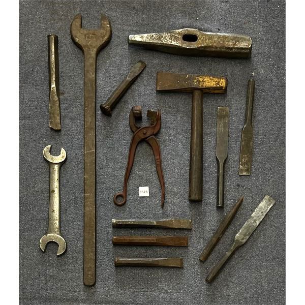 JOB LOT - ANTIQUE TOOLS - INCL W. W. WRENCH, ETC. 