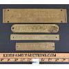 Image 1 : LOT OF 4 - BRASS DOOR & PLATFORM PLATES - INCL PRIVATE CAR & FIRST CLASS