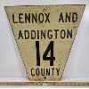 Image 1 : LENNOX & ADDINGTON 14 COUNTY ROAD SIGN