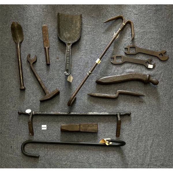JOB LOT - RAILROAD TOOLS - INCL COCKSHUTT WAGON WRENCH, ETC. 