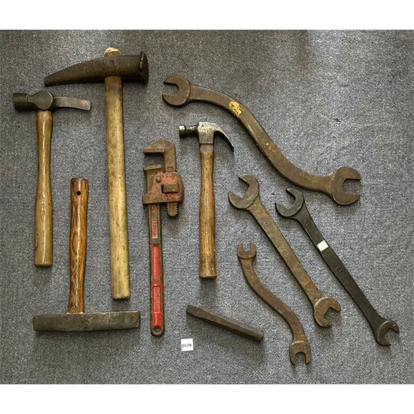 JOB LOT - RAILROAD TOOLS - INCL CPR & CNR MONKEY & DOUBLE ENDED WRENCHES 
