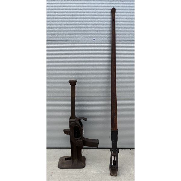 LOT OF 2 - DUFF BARRETT RAILROAD JACK & SAMPSON CAR MOVER 