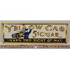 Image 1 : YELLOW CAB CIGAR SIGN - PORCELAIN - REPRO