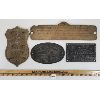 Image 1 : LOT OF 4 - CAST IRON NAME PLATES - INCL JUBILEE HEATER & TERRA COTTA LINE