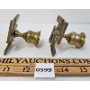 Image 3 : ANTIQUE BRASS CANDLESTICK HOLDERS