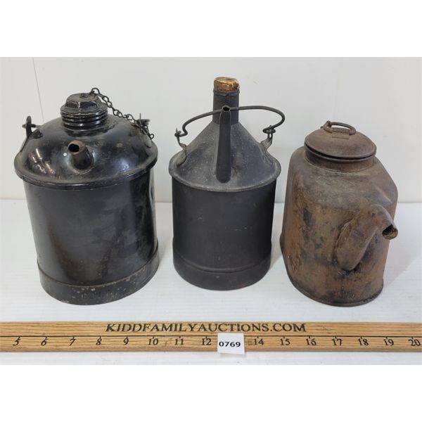 LOT OF 3 - OILER CANS - INCL CNR