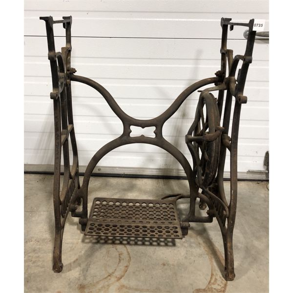 RAYMOND CAST IRON SEWING MACHINE BASE