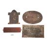 Image 1 : LOT OF 4 - CAST IRON NAME PLATES - INCL BURLINGTON, ONTARIO, ETC