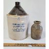 LOT OF 2 - TOURANGEAU & CHAMPAGNE - 2GAL MERCHANT STONEWARE JUG & R & J CAMPBELL BREWERY JUG