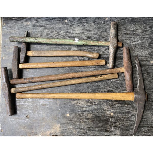 LOT OF 6 - RAILWAY HAMMERS & PICKS - INCL CNR & CPR
