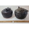Image 2 : LOT OF 2 - CAST IRON CHOWN & CUNNINGHAM & J. O. MCCLARY KETTLES