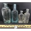 Image 1 : LOT OF 4 - EMBOSSED APOTHECARY BOTTLES - INCL BLOOD PURIFIER & PSYCHINE, ETC.