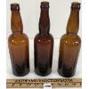 Image 2 : LOT OF 3 - O'KEEFE EMBOSSED AMBER BLOB TOP BOTTLES