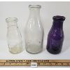 LOT OF 3 - EMBOSSED OLIVE FARM & TINGLE'S DAIRY BOTTLES 