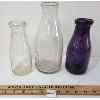 Image 2 : LOT OF 3 - EMBOSSED OLIVE FARM & TINGLE'S DAIRY BOTTLES 