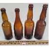 Image 2 : LOT OF 4 - EMBOSSED AMBER BLOB TOP BOTTLES - INCL O'KEEFE & HINCKEL BREWERY, ETC.