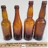 Image 3 : LOT OF 4 - EMBOSSED AMBER BLOB TOP BOTTLES - INCL O'KEEFE & HINCKEL BREWERY, ETC.